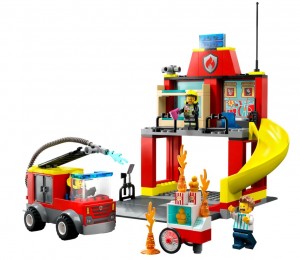 LEGO® City 60375 De Brandweerkazerne en de Brandweerwagen
