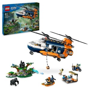 LEGO® City 60437 Jungleonderzoekers: helikopter bij de basis